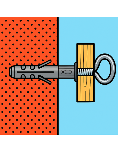 Tassello SB 12/L3 Occhiolo Chiuso Fissaggio Universale Espansione Ø12 mm 50 Pezzi