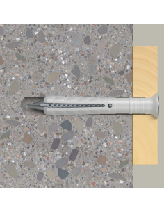 Tassello Percussione N 6x80 50 S Nylon Vite Zincata PZ2 Testa Svasata 100 Pezzi  2