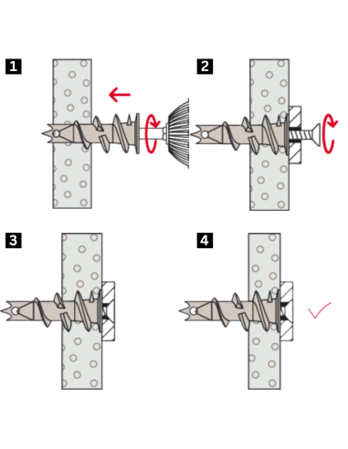 Fissaggio GKM 12 Vite Cilindrica Cartongesso Pannelli Gesso Fibra 100 Pezzi