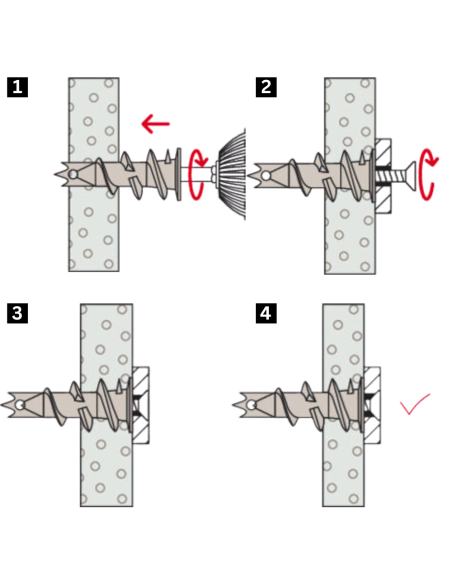 Fissaggio GKM 12 Vite Cilindrica Cartongesso Pannelli Gesso Fibra 100 Pezzi