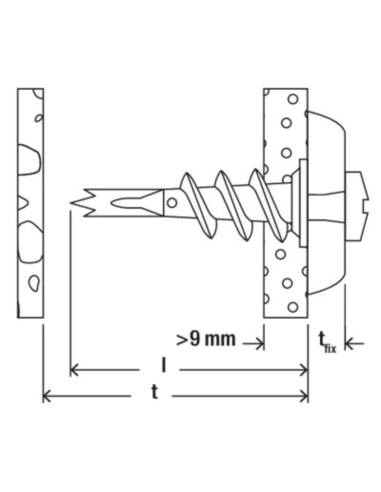 Fissaggio GKM 12 Vite Cilindrica Cartongesso Pannelli Gesso Fibra 100 Pezzi
