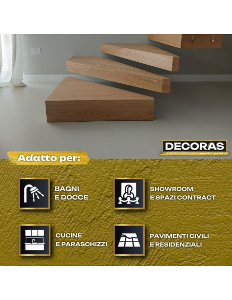 Adesivo Monocomponente Base Acqua Decoras Grip Pareti Pavimenti Secchio 5 Kg