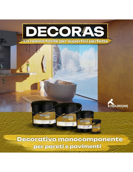 Adesivo Monocomponente Base Acqua Decoras Grip Pareti Pavimenti Secchio 5 Kg
