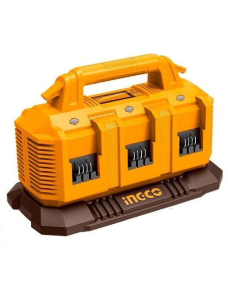 Caricabatterie Portatile 20V 4AH 6 Porte Ricarica Rapida Sicura Elettroutensili