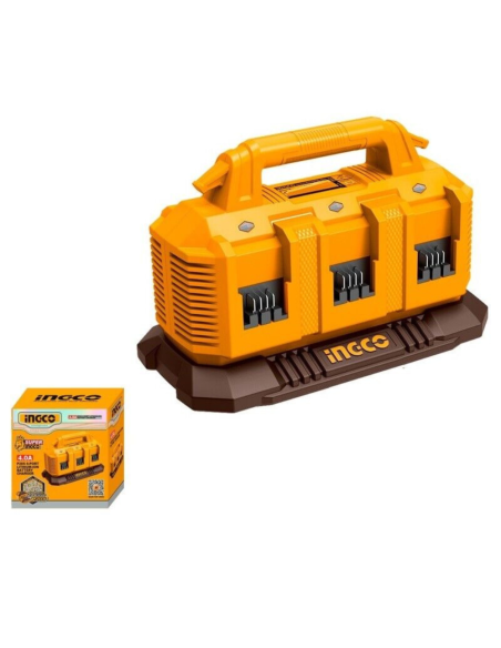 Caricabatterie Portatile 20V 4AH 6 Porte Ricarica Rapida Sicura Elettroutensili