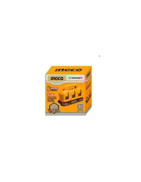 Caricabatterie Portatile 20V 4AH 6 Porte Ricarica Rapida Sicura Elettroutensili