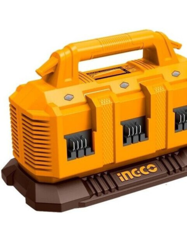 Caricabatterie Portatile 20V 4AH 6 Porte Ricarica Rapida Sicura Elettroutensili