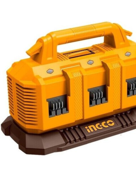 Caricabatterie Portatile 20V 4AH 6 Porte Ricarica Rapida Sicura Elettroutensili