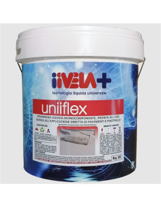 Guaina Liquida Uniiflex Piastrellabile Impermeabilizzante Pronta all'uso Grigia