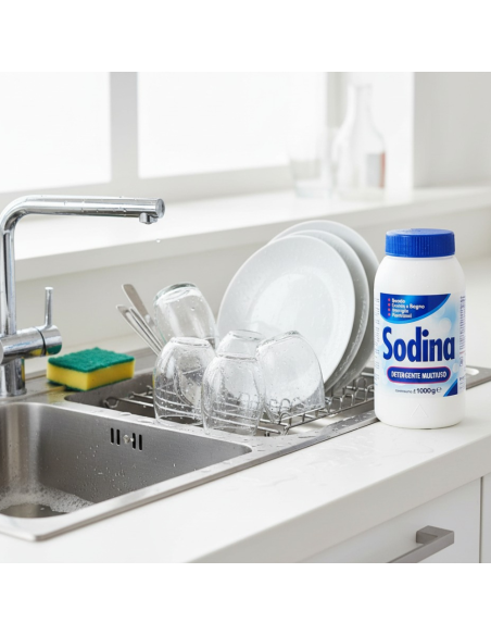 Sodina Detergente Multiuso 1Kg Per Pulizia Cucina Bagno E Pavimenti