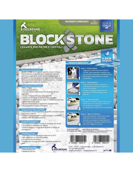 Block Stone Legante Liquido Per Pietre E Ghiaia