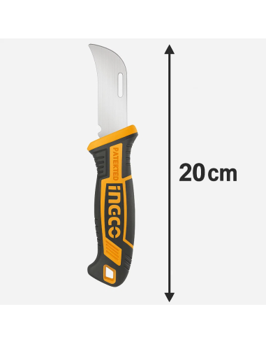 Coltello Spellafili 200mm Acciaio Inossidabile Lama Curva Lavori Elettrici  