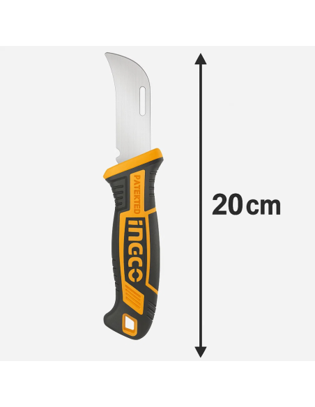 Coltello Spellafili 200mm Acciaio Inossidabile Lama Curva Lavori Elettrici  