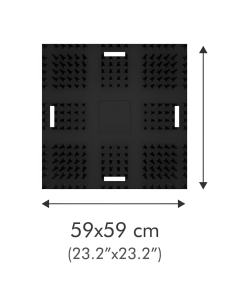 Tappetino Multifunzione Gomma UP 59x59cm Tagli Fori Incisioni Confezione 4 Pezzi 2