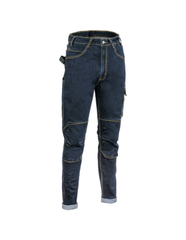 Pantalone Da Lavoro 4 Tasche Elasticizzato Resistente Cotone Quarteira 
