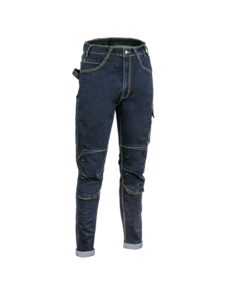 Pantalone Da Lavoro 4 Tasche Elasticizzato Resistente Cotone Quarteira 