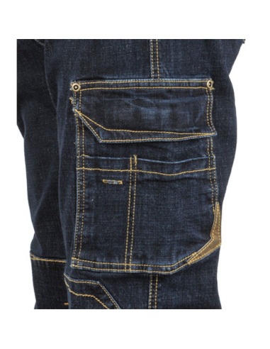 Pantalone Da Lavoro 4 Tasche Elasticizzato Resistente Cotone Quarteira 