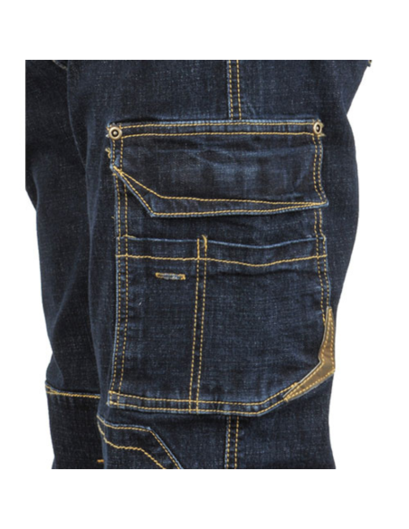 Pantalone Da Lavoro 4 Tasche Elasticizzato Resistente Cotone Quarteira 