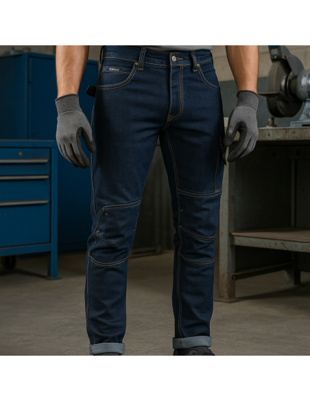 Pantalone Da Lavoro 4 Tasche Elasticizzato Resistente Cotone Quarteira 