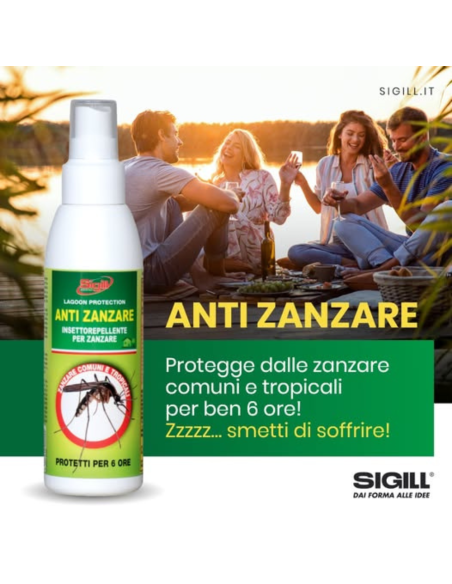 Spray Anti Zanzare Comuni Tropicali Protezione 6 Ore Profumazione Gradevole