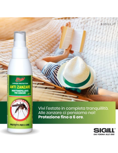 Spray Anti Zanzare Comuni Tropicali Protezione 6 Ore Profumazione Gradevole