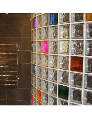 Vetromattone Effetto Ondulato Propagazione Armoniosa Luce 190 x 190 x 80 mm