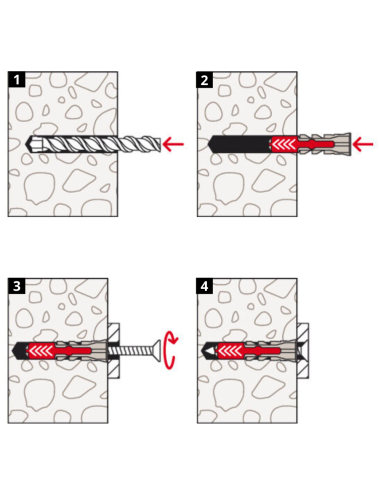 Tassello Lungo Vite Testa Svasata Carichi Elevati DuoPower 8x65 S 25 Pezzi
