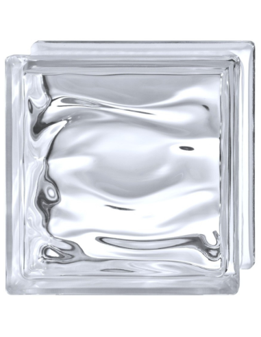 Vetromattone Ondulato Modello Agua Diffusione Luminosa 190 x 190 x 80 mm 