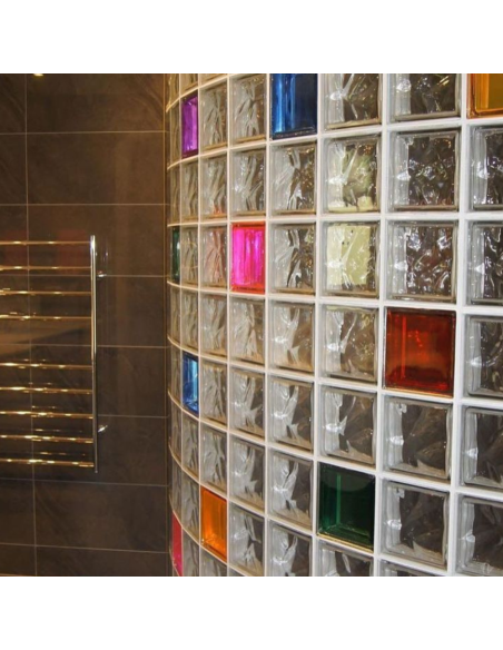 Vetromattone Ondulato Modello Agua Diffusione Luminosa 190 x 190 x 80 mm 