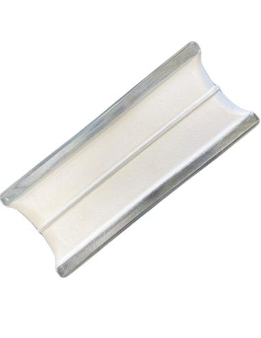 Vetromattone Ondulato Modello Agua Perlato 190 x 190 x 80 mm Confezione 6 Pezzi