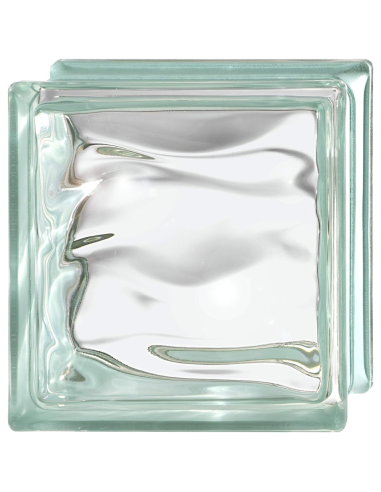 Vetromattone Modello Agua Trasparente Caribe 190x190x80 mm Confezione 6 Pezzi