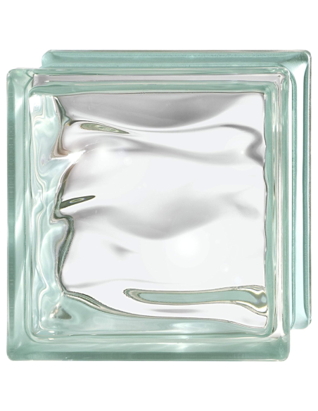 Vetromattone Modello Agua Trasparente Caribe 190x190x80 mm Confezione 6 Pezzi