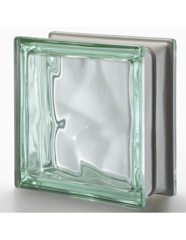Vetromattone Modello Agua Trasparente Caribe 190x190x80 mm Confezione 6 Pezzi