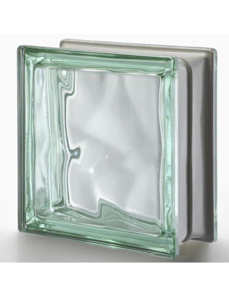 Vetromattone Modello Agua Trasparente Caribe 190x190x80 mm Confezione 6 Pezzi