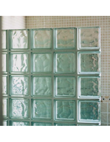 Vetromattone Modello Agua Trasparente Caribe 190x190x80 mm Confezione 6 Pezzi