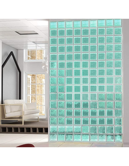 Vetromattone Modello Agua Trasparente Caribe 190x190x80 mm Confezione 6 Pezzi