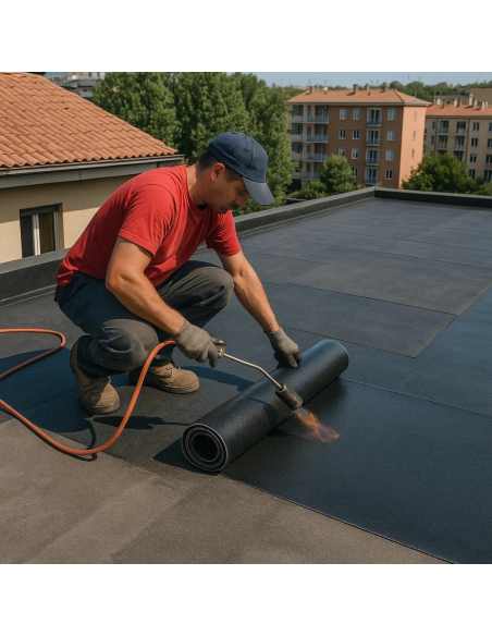 Membrana Bituminosa Poliestere 4 mm Impermeabilizzante CASASCIUTTA  1 x 10 m