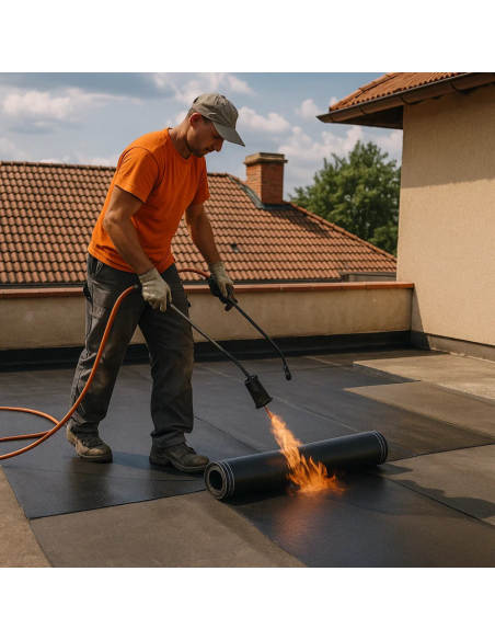 Membrana Bituminosa Poliestere 4 mm Impermeabilizzante CASASCIUTTA  1 x 10 m
