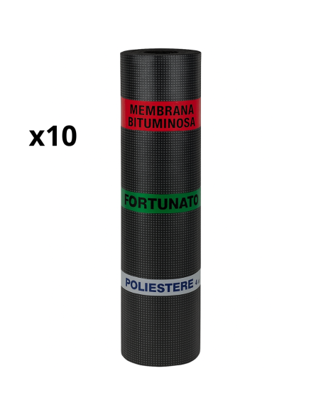 Guaina Bituminosa Poliestere 4 mm Impermeabilizzante CASASCIUTTA 10 Rotoli 1x10 m