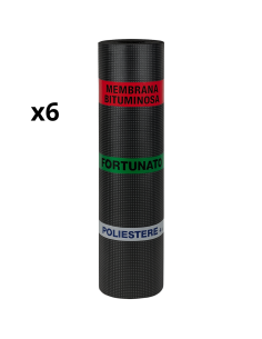 Guaina Bituminosa Poliestere 4 mm Impermeabilizzante CASASCIUTTA 6 Rotoli 1x10 m