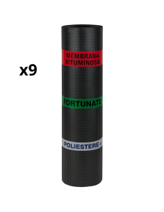 Guaina Bituminosa Poliestere 4 mm Impermeabilizzante CASASCIUTTA 9 Rotoli 1x10 m