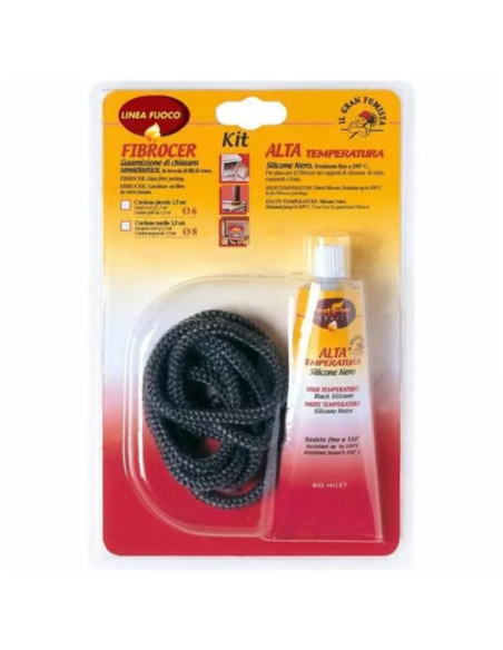 Guarnizione Fibrocer Mm 6 Kit Sigill Con Silicone Nero