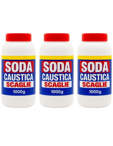 Soda Caustica in Scaglie Disincrostante Multiuso Formato 1 Kg Pezzi 3