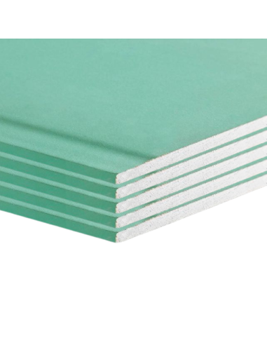 Lastra Cartongesso H2 BA13 1200x2000 Ambienti Umidi Confezione 5 Pezzi 