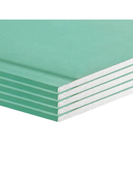 Lastra Cartongesso H2 BA13 1200x2000 Ambienti Umidi Confezione 5 Pezzi 