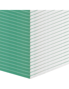 Lastra Cartongesso H2 BA13 1200x2000 Ambienti Umidi Confezione 20 Pezzi