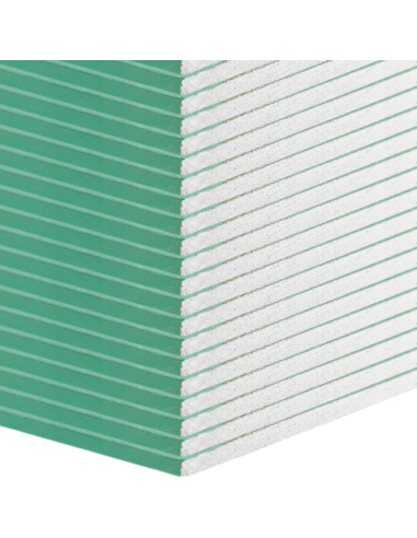 Lastra Cartongesso H2 BA13 1200x2000 Ambienti Umidi Confezione 20 Pezzi