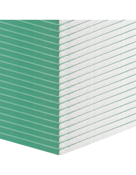 Lastra Cartongesso H2 BA13 1200x2000 Ambienti Umidi Confezione 20 Pezzi