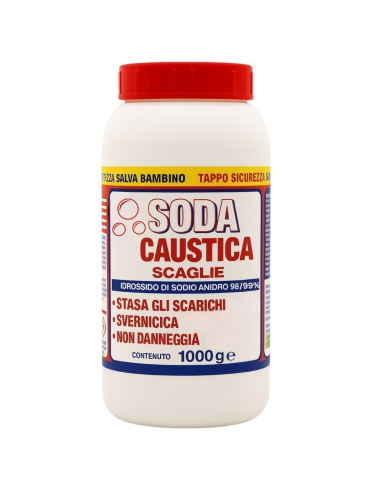 Soda Caustica Scaglie Disgorgante Tubature e Scarichi 1 Kg 