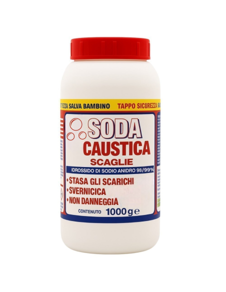 Soda Caustica Scaglie Disgorgante Tubature e Scarichi 1 Kg 